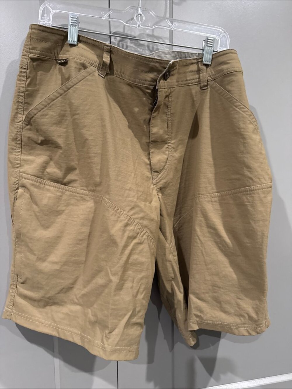 Kuhl Renegade Shorts Mens 36 Tan Nylon Cargo Hiking Outdoor Performance Stretch